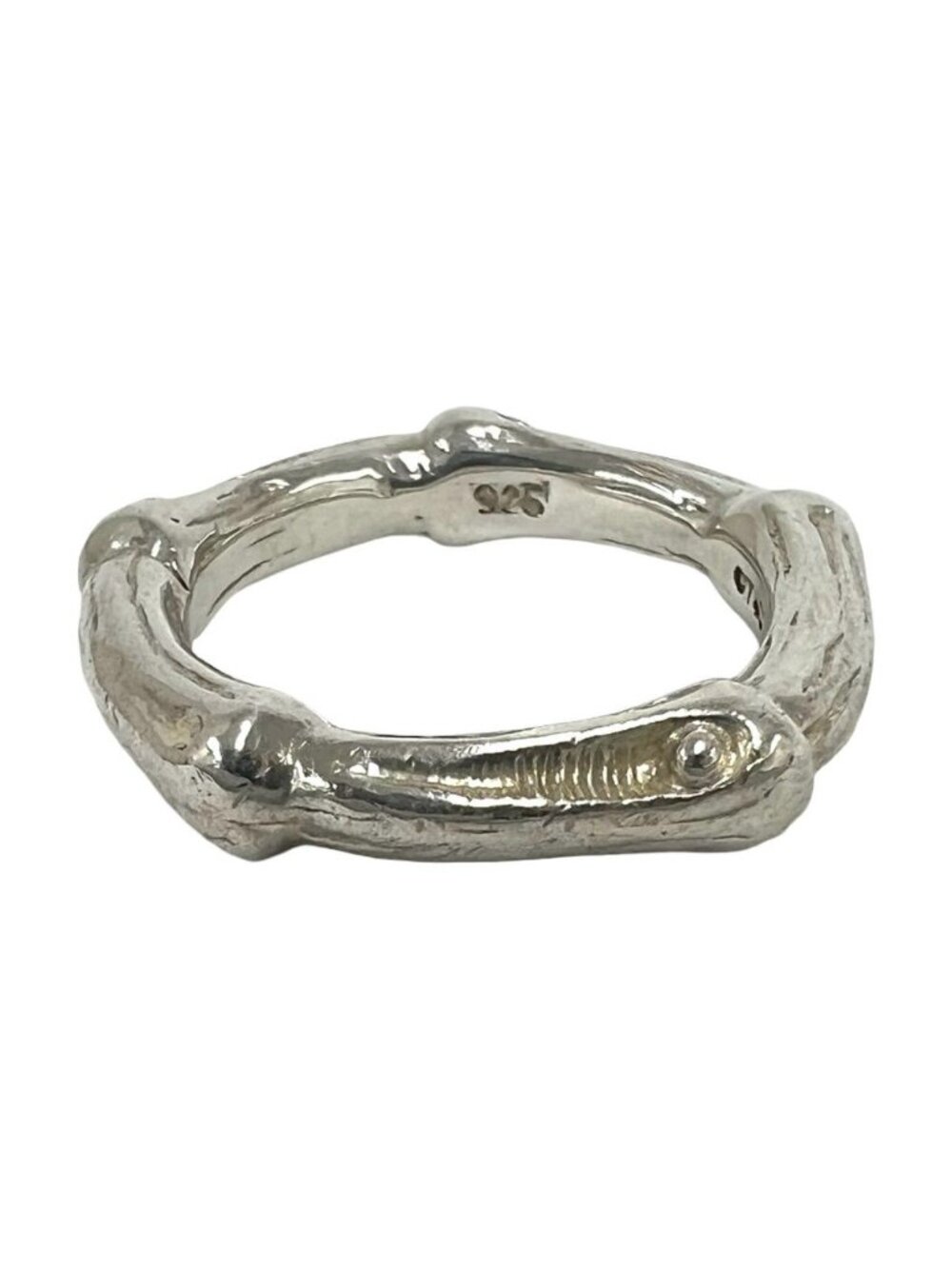 Tiffany & Co Vintage Bamboo Ring 925 Sterling Silver - Picture 5 of 8
